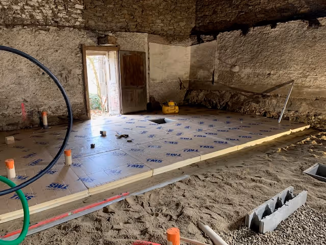 Chantier de maçonnerie réalisé par Fratti Louat Construction